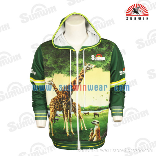 Zip pockets Slim fit mens fitted polyester hoodie